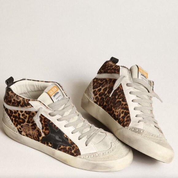 Golden Goose Mid Star Leopard Print Sneakers - Picture 11 of 11